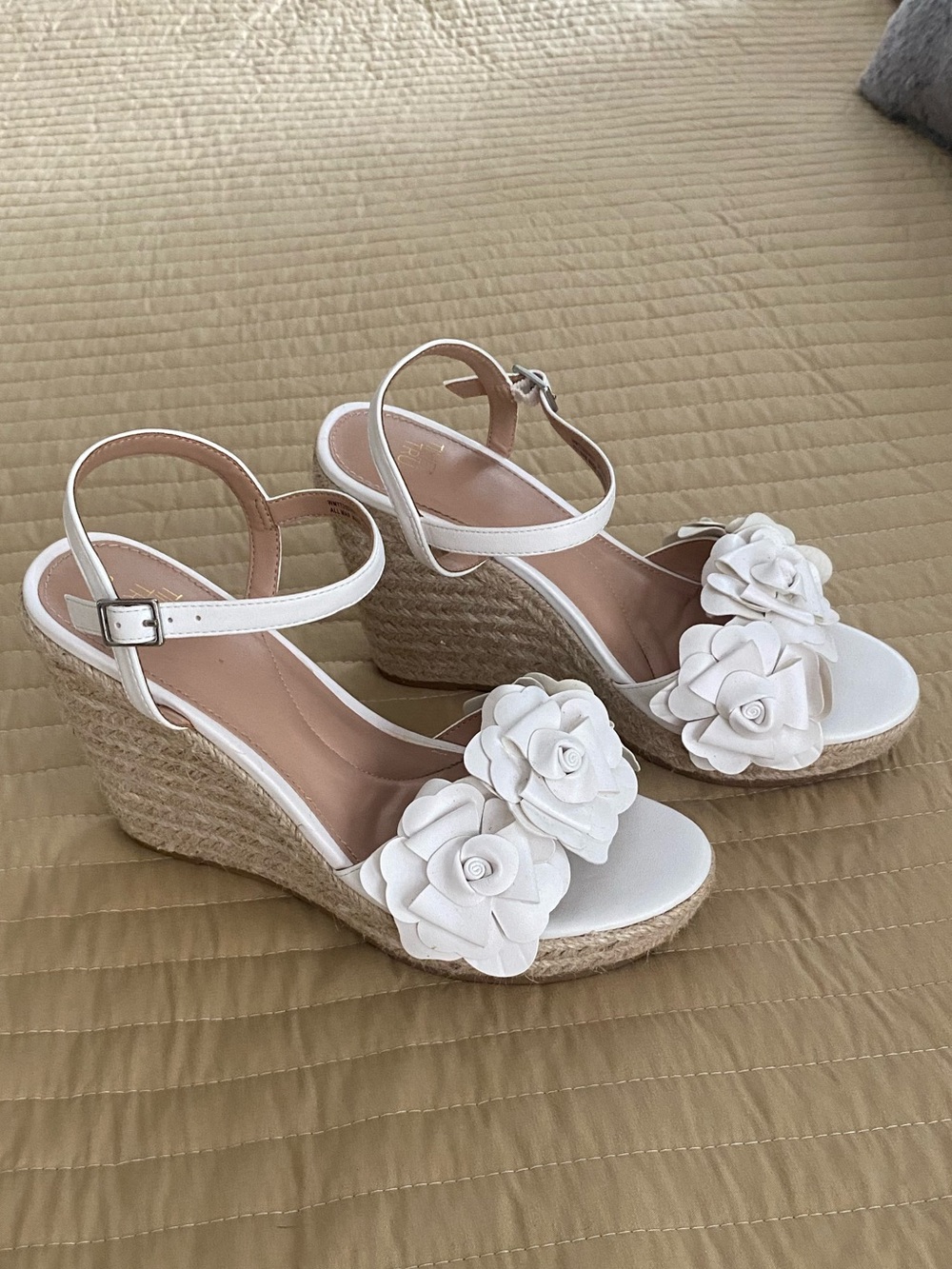 Espadrille wedge style sandals